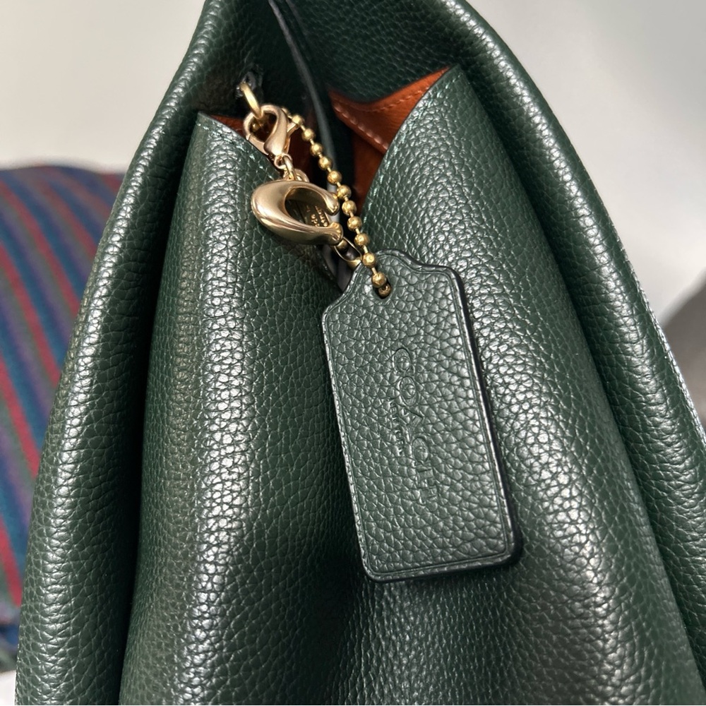 Coach Lana in Amazon Green Leather Shoulder Bag - Picture 4 of 12